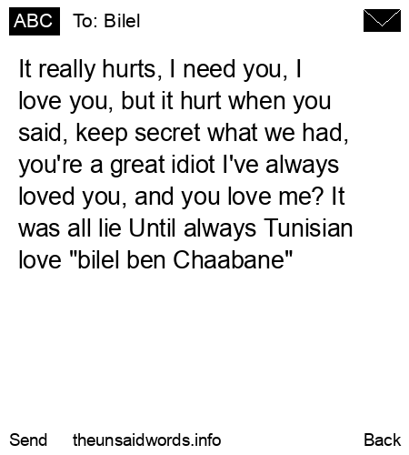 unsent message to Bilel