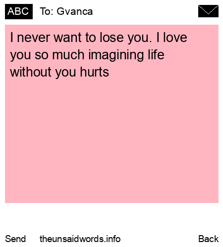 unsent message to Gvanca
