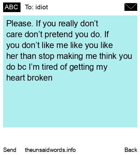 unsent message to idiot