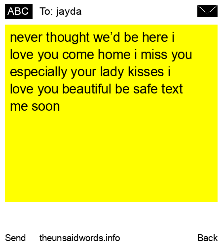 unsent message to jayda