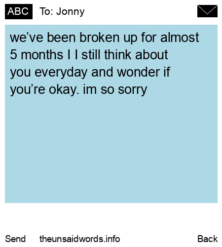 unsent message to Jonny
