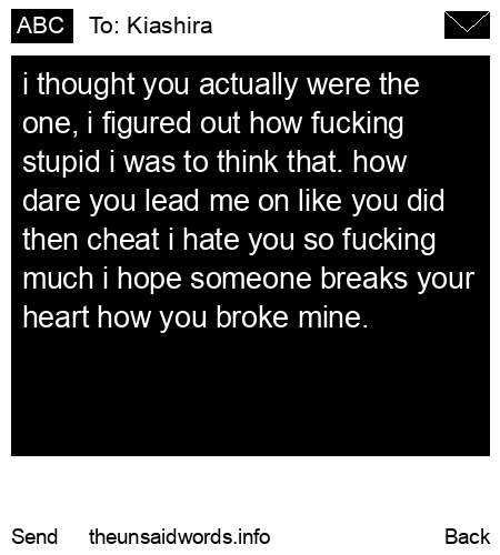 unsent message to Kiashira
