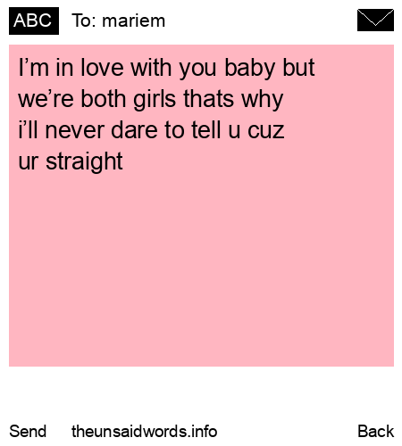 unsent message to mariem