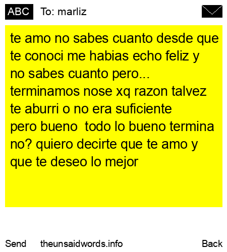 unsent message to marliz