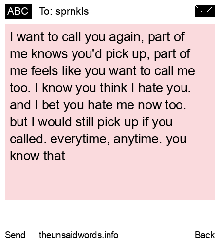 unsent message to sprnkls