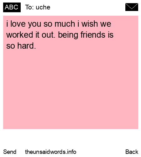 unsent message to uche