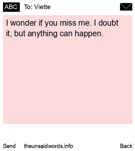 unsent message to Viette