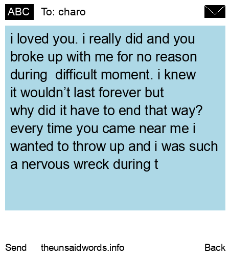 unsent message to charo