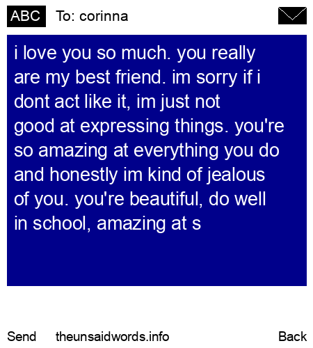 unsent message to corinna