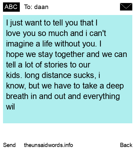 unsent message to daan