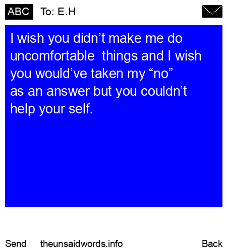 unsent message to E.H
