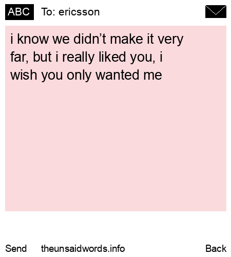 unsent message to ericsson