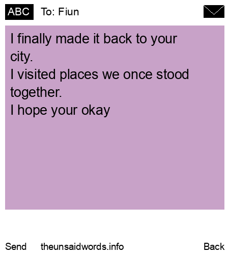 unsent message to Fiun