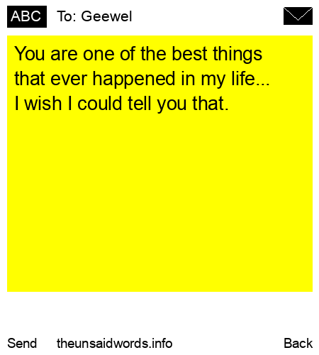 unsent message to Geewel