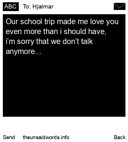 unsent message to Hjalmar