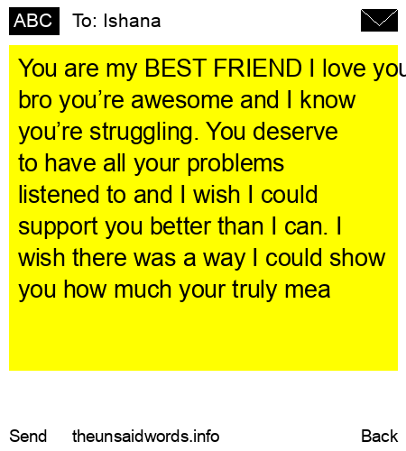 unsent message to Ishana