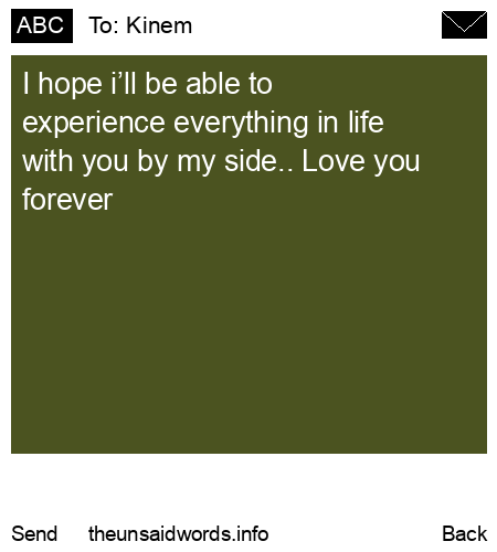 unsent message to Kinem