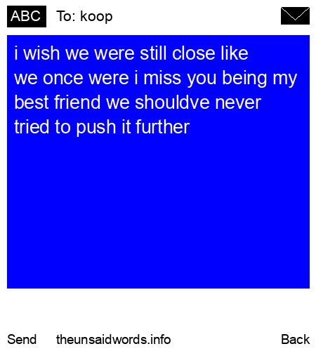 unsent message to koop