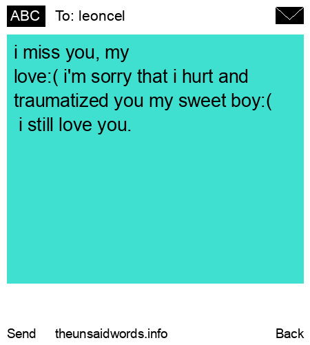 unsent message to leoncel