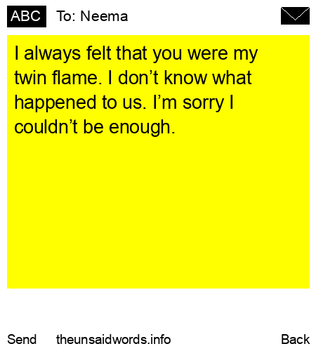 unsent message to Neema