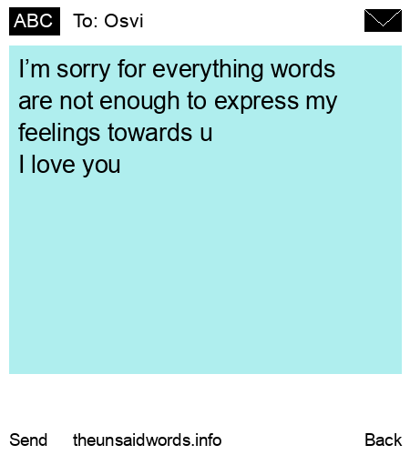 unsent message to Osvi