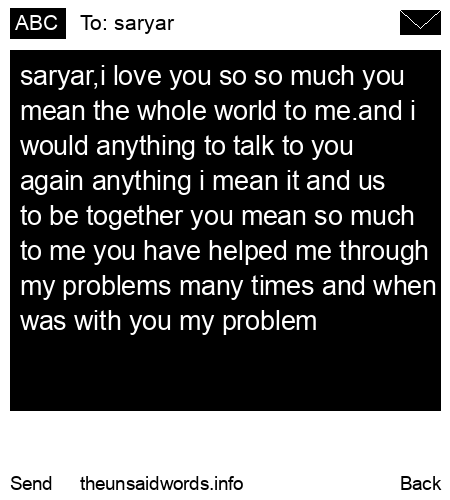 unsent message to saryar