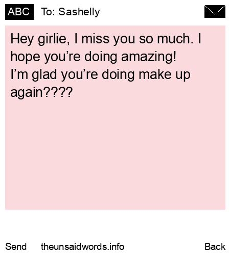 unsent message to Sashelly 