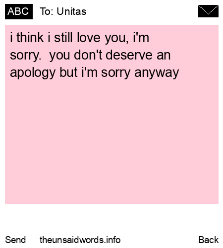 unsent message to Unitas
