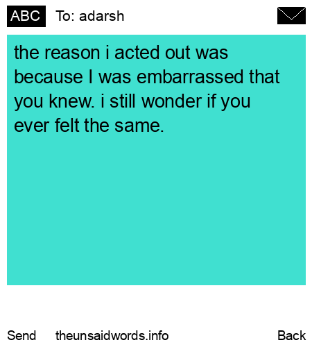 unsent message to adarsh