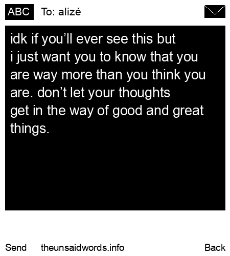unsent message to alizé