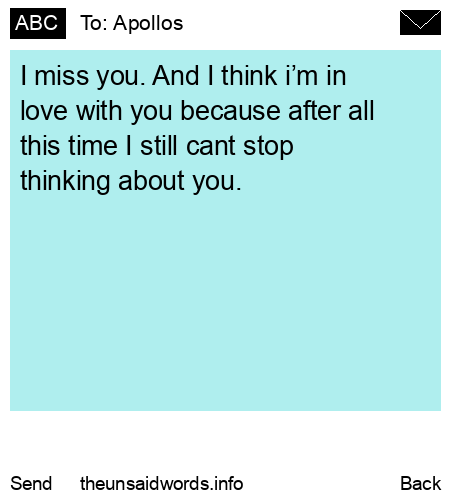 unsent message to Apollos