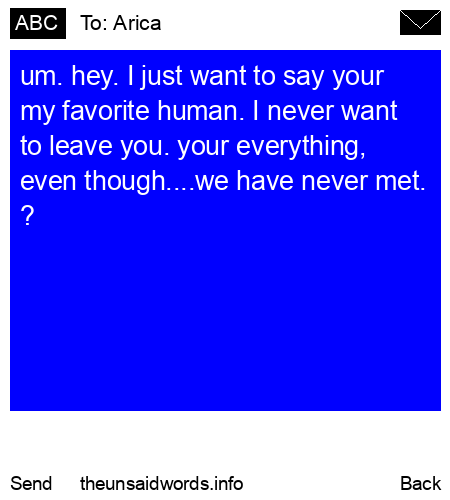 unsent message to Arica