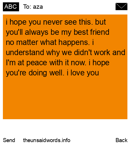 unsent message to aza