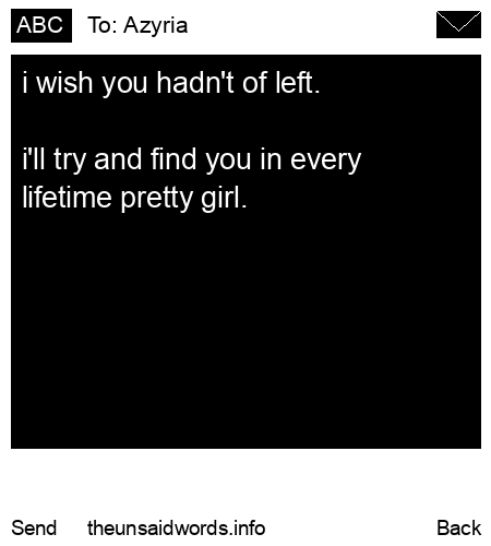 unsent message to Azyria