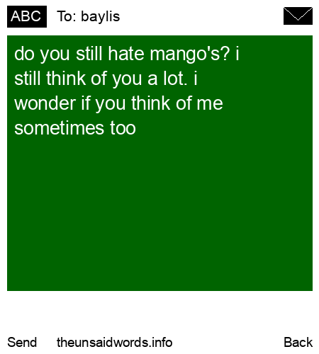 unsent message to baylis