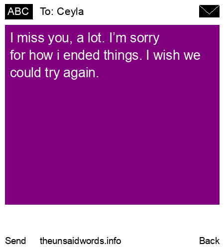 unsent message to Ceyla
