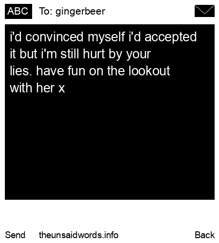 unsent message to gingerbeer