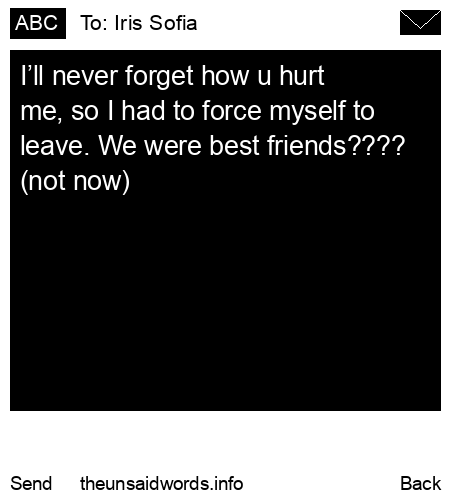 unsent message to Iris Sofia 