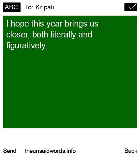 unsent message to Kripali 