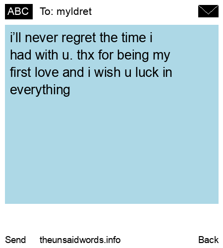 unsent message to myldret