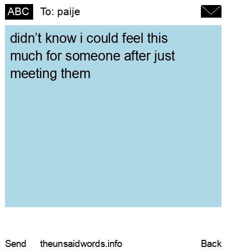 unsent message to paije 