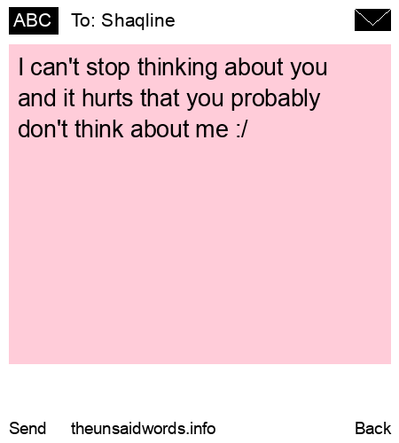 unsent message to Shaqline 