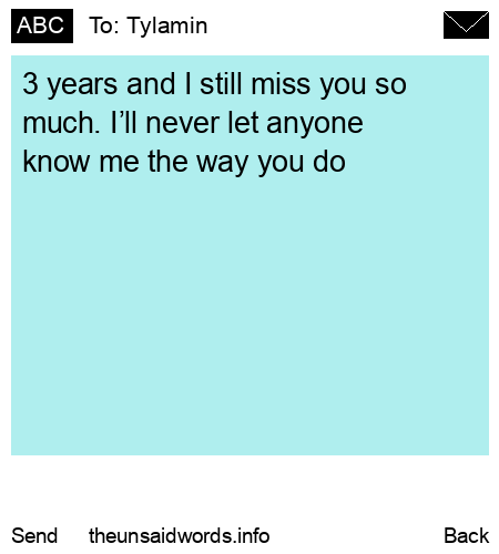 unsent message to Tylamin
