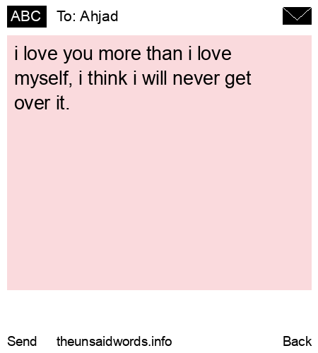 unsent message to Ahjad