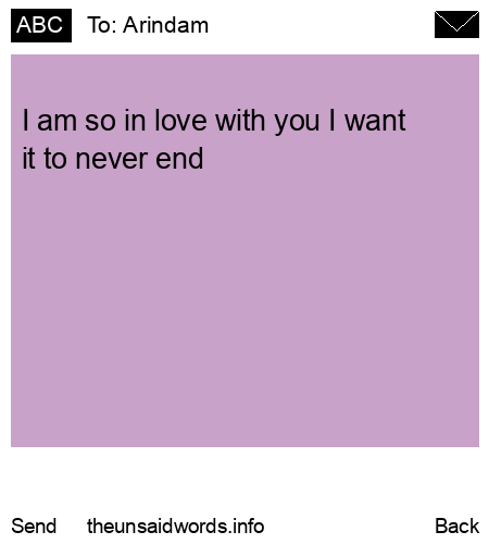 unsent message to Arindam