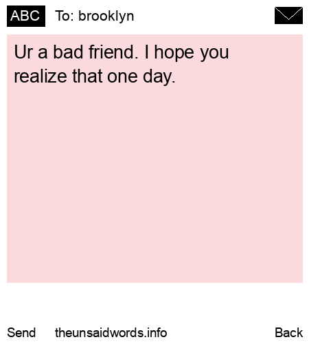 unsent message to brooklyn