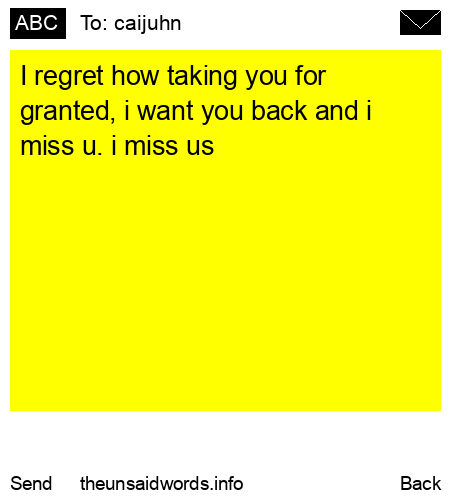 unsent message to caijuhn
