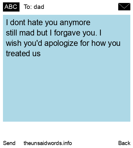unsent message to dad