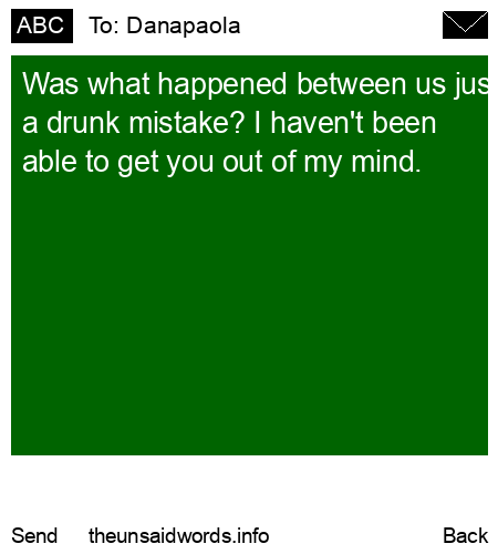 unsent message to Danapaola
