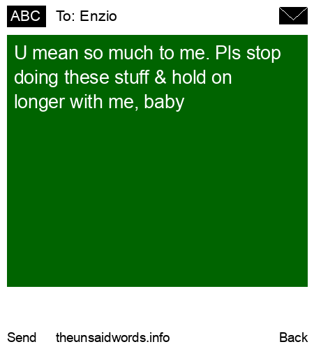 unsent message to Enzio